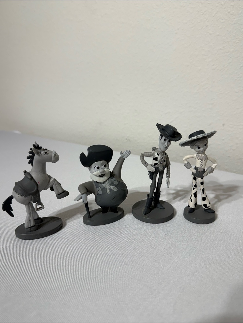 Disney Toy Story Figures:Woody Jessie Bullseye Prospector Monochrome Cake Topper